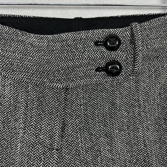 The Limited Cassidy Trouser Pants Size 2 Black/Gray Herringbone Wide Leg 32" in - Picture 7 of 11